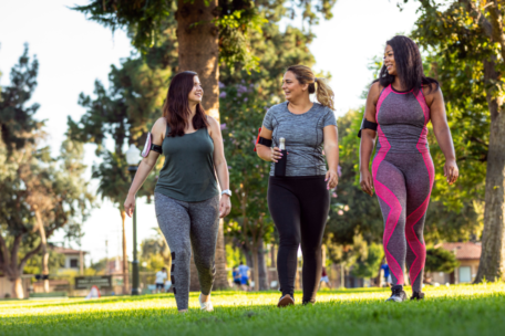 Three Women Walking Towards Camera in Activewear Pelvic Floor Health